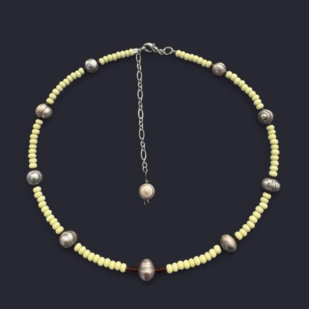 Soft Matcha Choker Bead Necklace